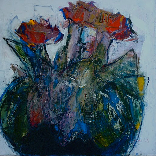 Henk van Dam schilder de Woude art acryl op doek