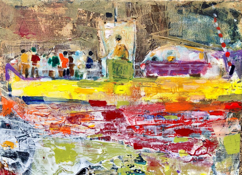 Henk van Dam schilderij acryl op doek Markervaart