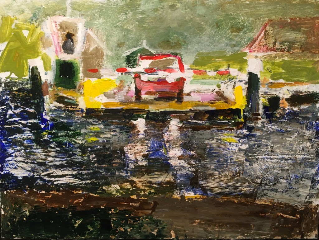 Henk van Dam schilderij pontveer Markervaart