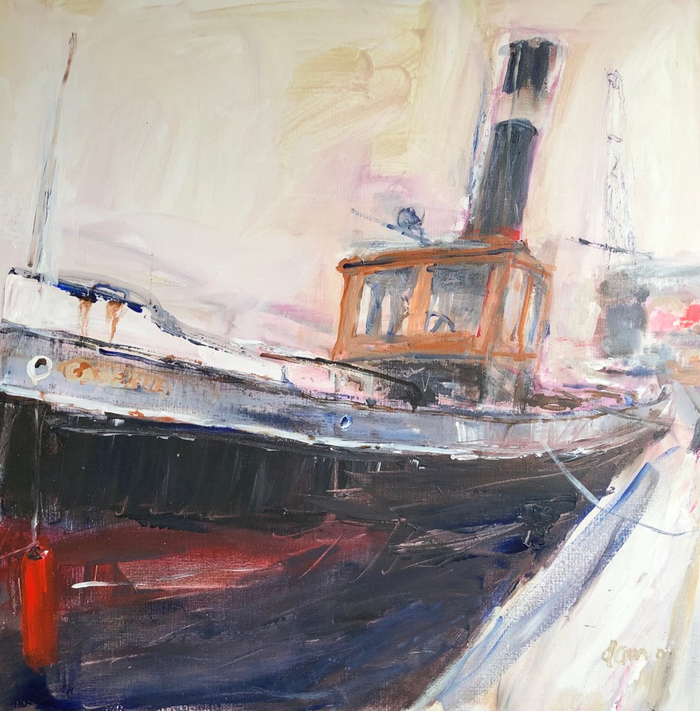 Henk van Dam schilder de Woude art 
De Gabrielle van Jaap Koeman acryl op doek